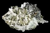 Pyrite, Sphalerite & Quartz Crystal Association - Peru #141839-2